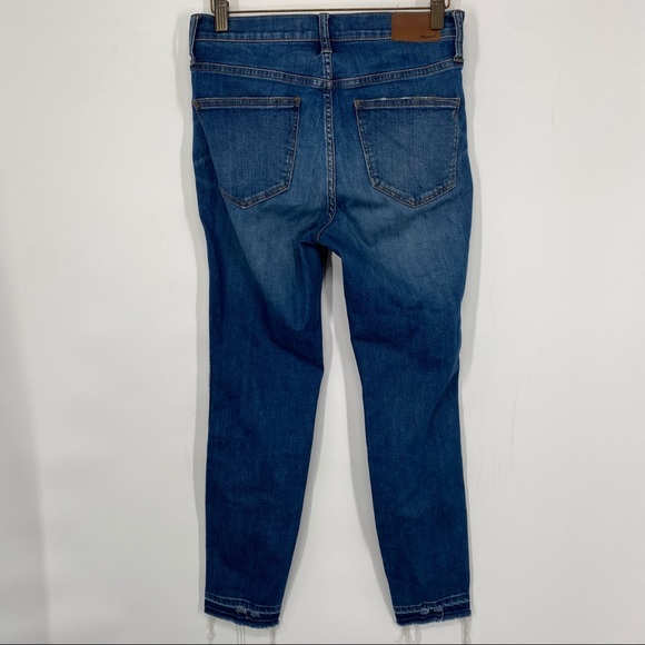 SOLD Madewell 10” High Rise Skinny Button Fly Released Hem Jeans - Picture 5 of 7
